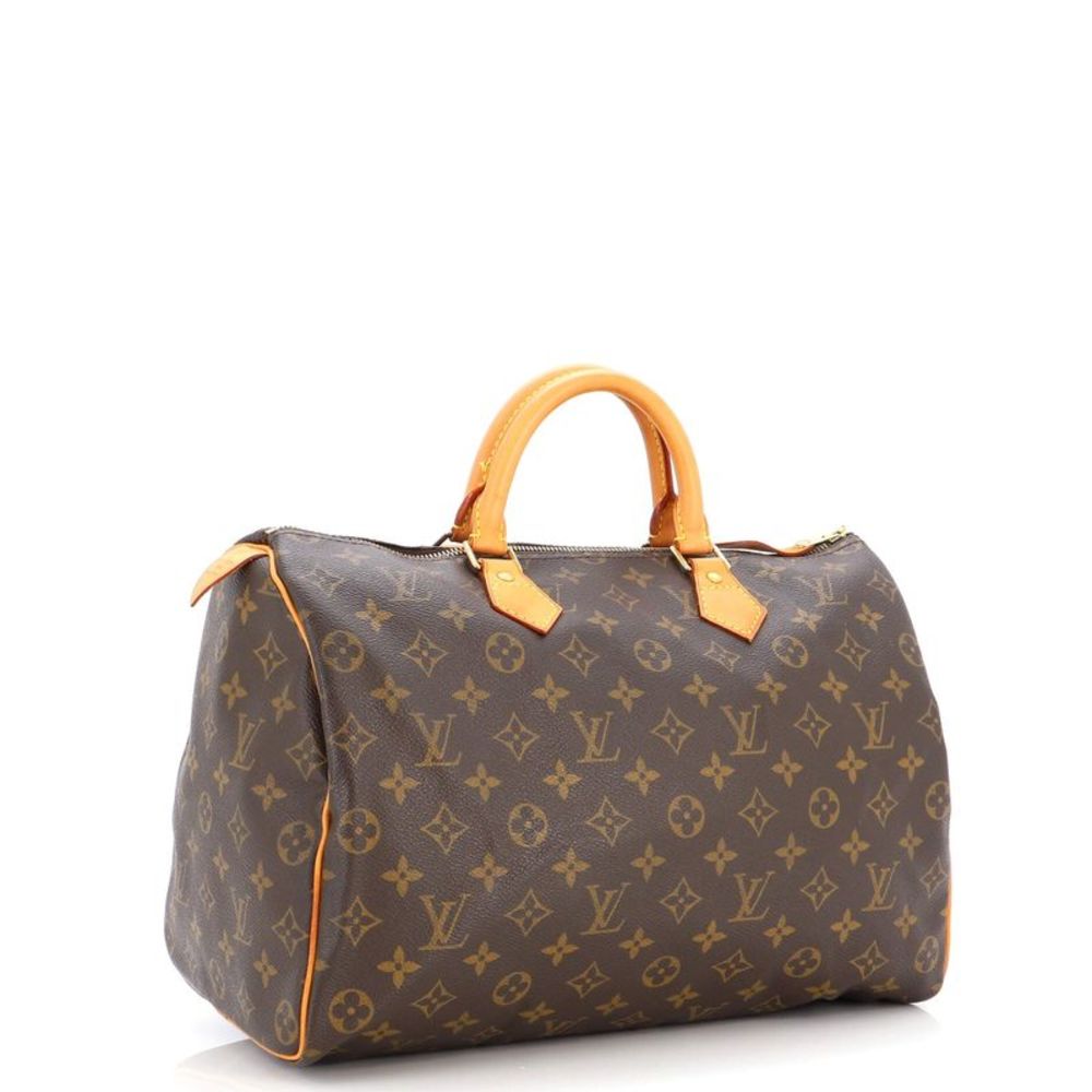 Louis Vuitton Speedy Handbag Monogram Canvas 35 Brown - Picture 2 of 10